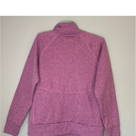 Reebok Purple Orange Pullover Quarter Zip Kangaroo Pocket Contrast Sweatshirt M - Picture 11 of 11